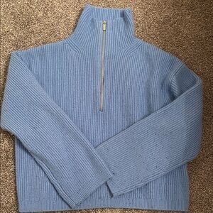H&M Zip-Up Sweater in Blue